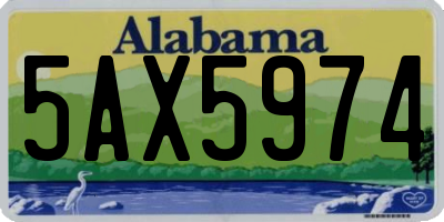AL license plate 5AX5974