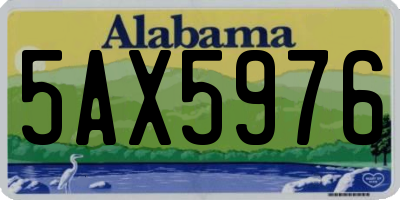 AL license plate 5AX5976