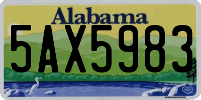 AL license plate 5AX5983