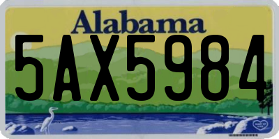 AL license plate 5AX5984