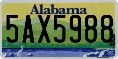 AL license plate 5AX5988