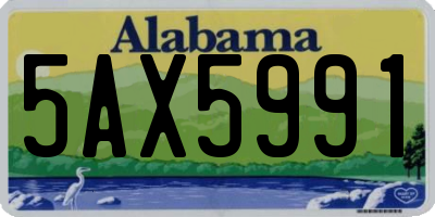 AL license plate 5AX5991