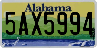 AL license plate 5AX5994