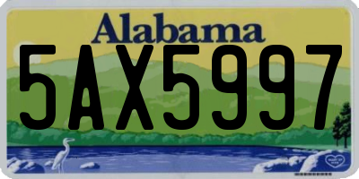 AL license plate 5AX5997