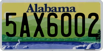 AL license plate 5AX6002