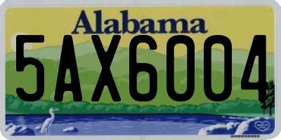 AL license plate 5AX6004
