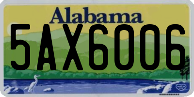 AL license plate 5AX6006