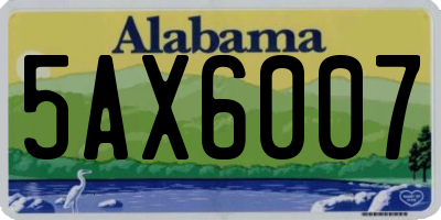 AL license plate 5AX6007