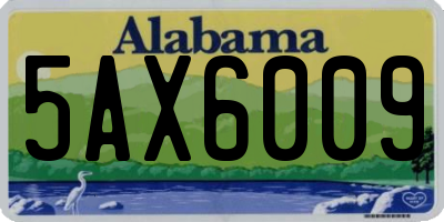 AL license plate 5AX6009