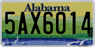 AL license plate 5AX6014