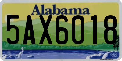 AL license plate 5AX6018