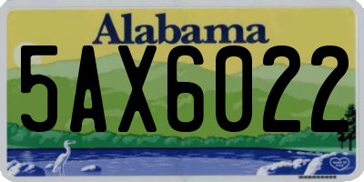 AL license plate 5AX6022