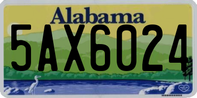 AL license plate 5AX6024