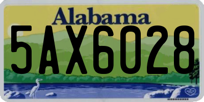 AL license plate 5AX6028