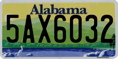 AL license plate 5AX6032