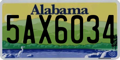 AL license plate 5AX6034