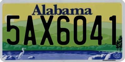 AL license plate 5AX6041