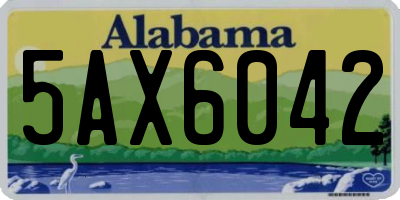 AL license plate 5AX6042