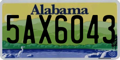 AL license plate 5AX6043