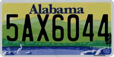 AL license plate 5AX6044