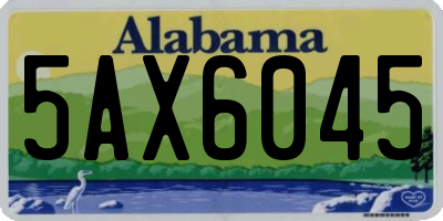 AL license plate 5AX6045