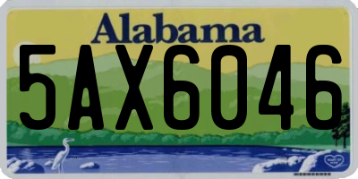 AL license plate 5AX6046
