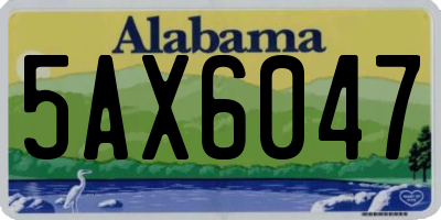 AL license plate 5AX6047