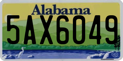 AL license plate 5AX6049