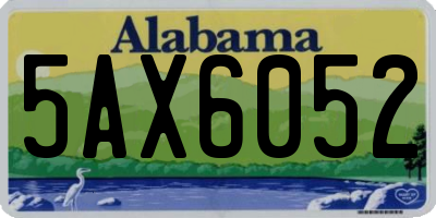 AL license plate 5AX6052