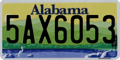AL license plate 5AX6053