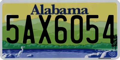 AL license plate 5AX6054