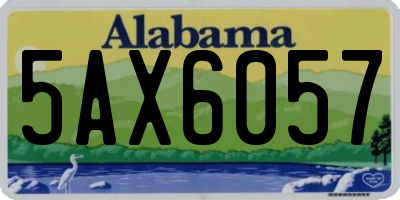 AL license plate 5AX6057
