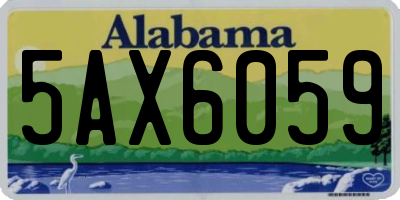AL license plate 5AX6059