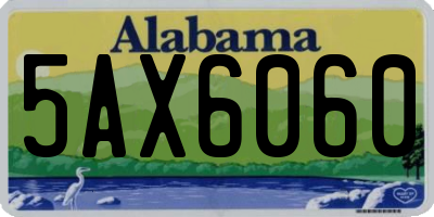 AL license plate 5AX6060