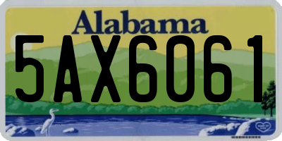 AL license plate 5AX6061