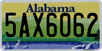 AL license plate 5AX6062