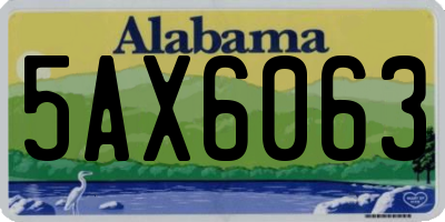 AL license plate 5AX6063