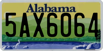 AL license plate 5AX6064