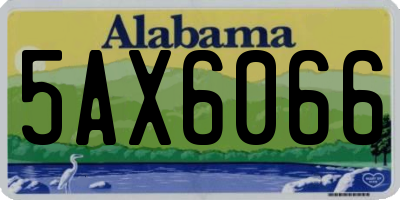 AL license plate 5AX6066