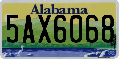 AL license plate 5AX6068