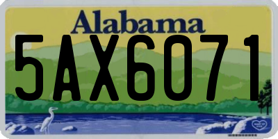 AL license plate 5AX6071