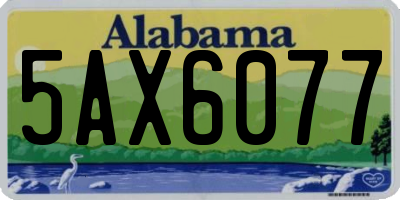 AL license plate 5AX6077