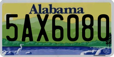 AL license plate 5AX6080
