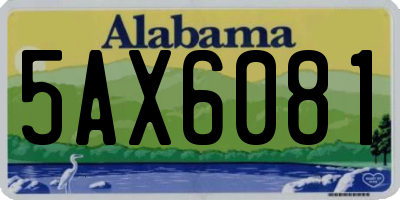 AL license plate 5AX6081