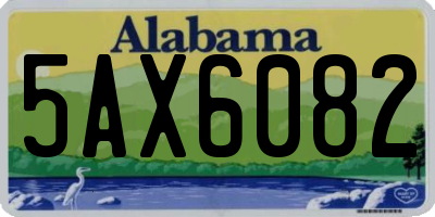 AL license plate 5AX6082