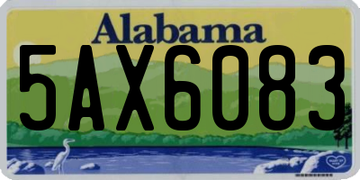AL license plate 5AX6083