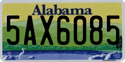 AL license plate 5AX6085