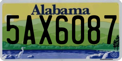 AL license plate 5AX6087