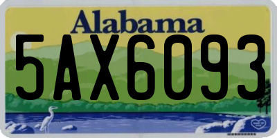 AL license plate 5AX6093