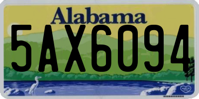 AL license plate 5AX6094